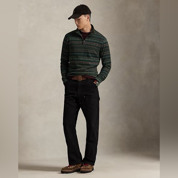 POLO RALPH LAUREN ESTATE-RIB QUARTER-ZIP PULLOVER - Picture 7 of 9